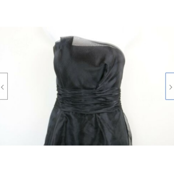 Davids Bridal Womens Dress Short Strapless Organza - Picture 3 of 6